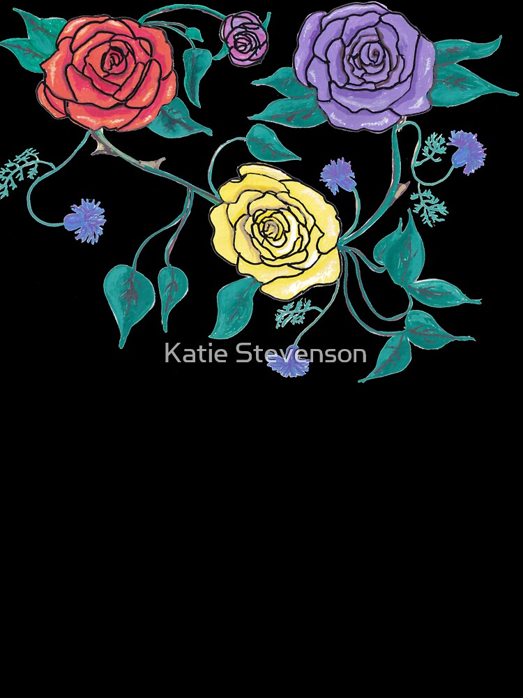 Roses in three Colors by KStevensonart
