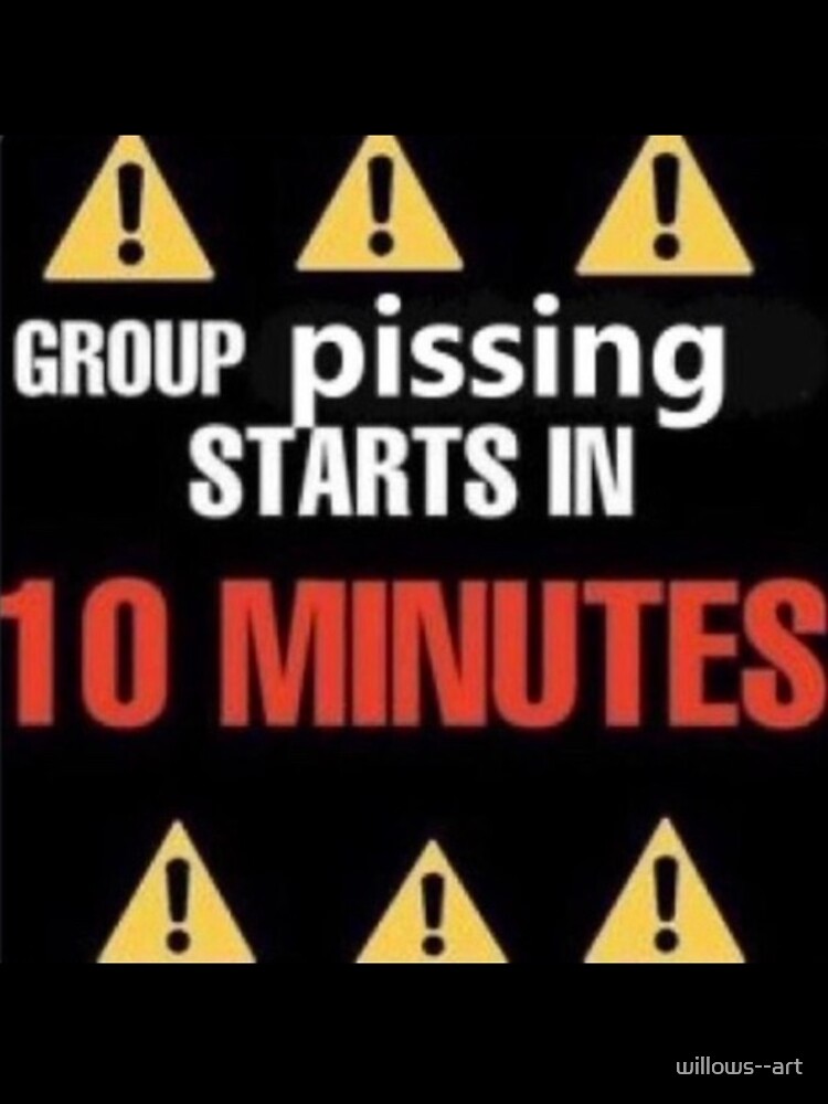 Group pissing by willows--art