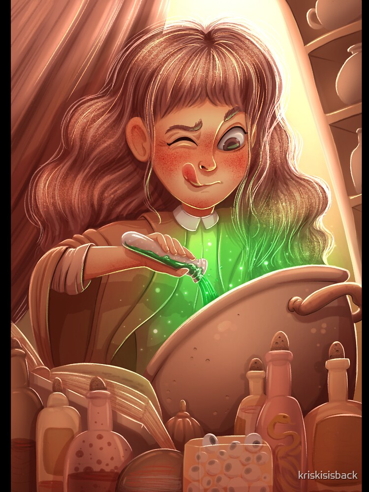 the little sorceress prepares a potion by kriskisisback