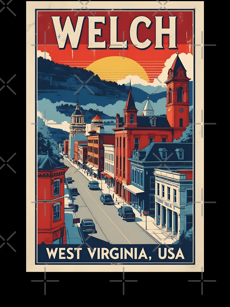Welch West Virginia 1950s USA Vintage Travel Tourism by TravelersGems