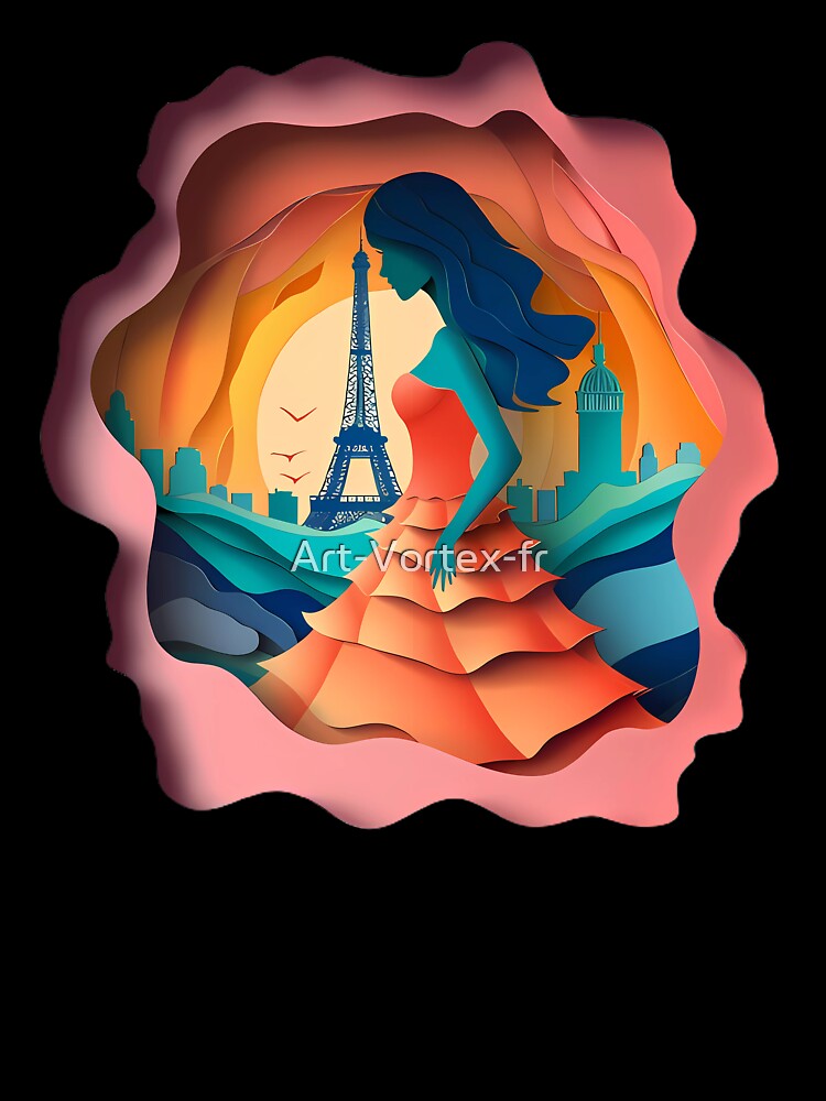 “Paris Fashion: Layered Paper Art Style” by Art-Vortex-fr