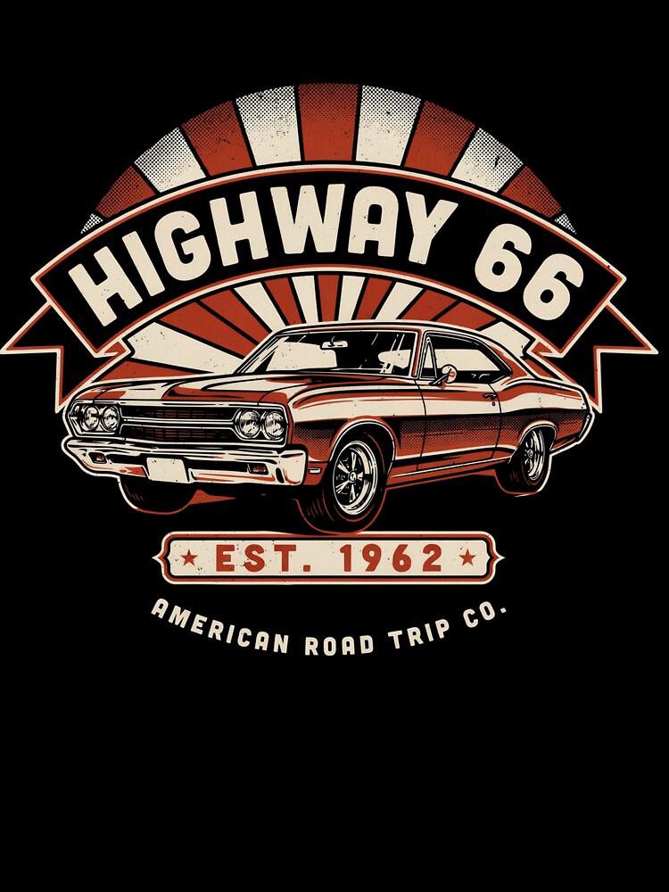 Highway 66 American Road Car Retro by velorea