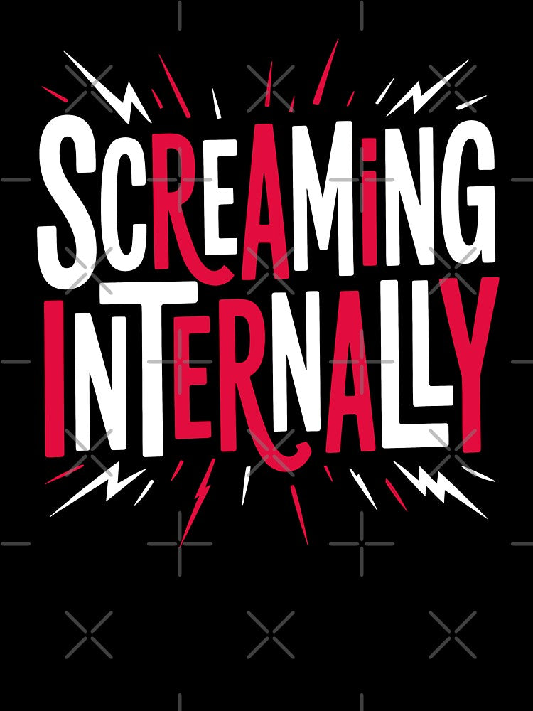 Screaming Internally Funny British Stress Sarcastic Gift by Say It With Ink