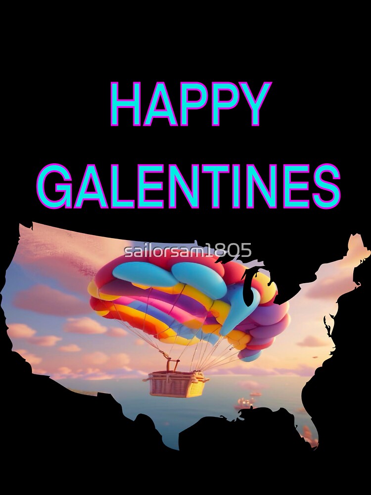 The Parachuting Happy Galentines card, perfect gift idea for Galentines day by sailorsam1805