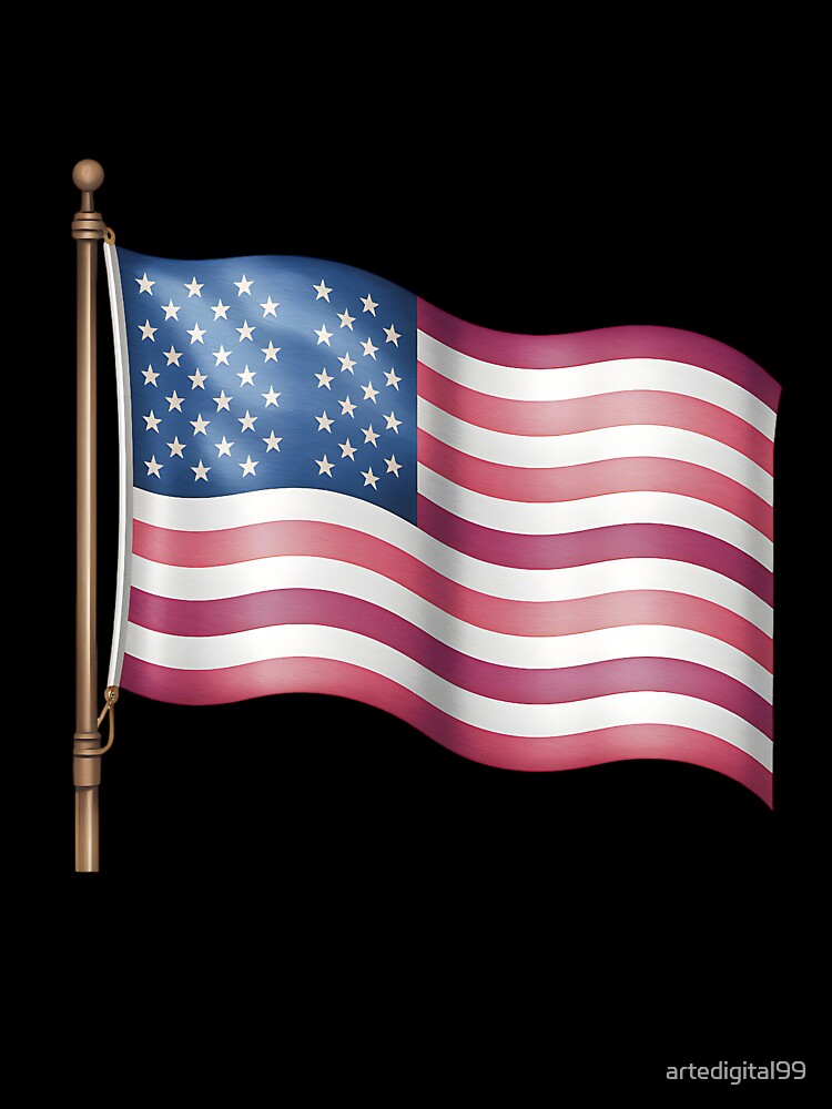 Classic Patriotic USA Flag – Stars and Stripes Design by artedigital99