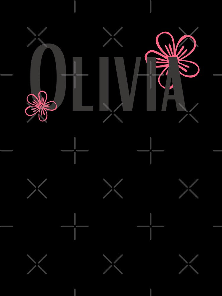 OLIVIA Name with flowers by Rocky Designs