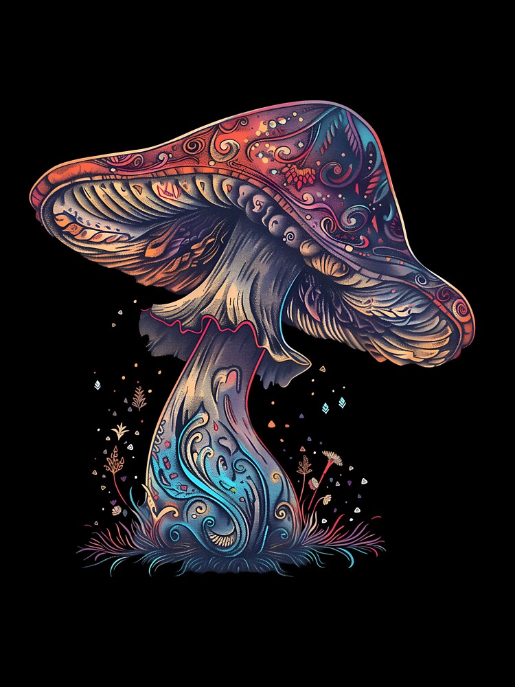 Stylized Magic Mushroom 8 by HarmonyTheKoala