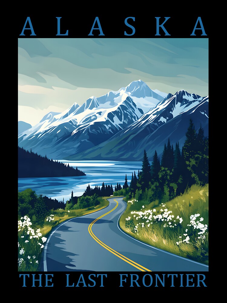 2 Alaska Travel Poster by Lucy Goosy Art