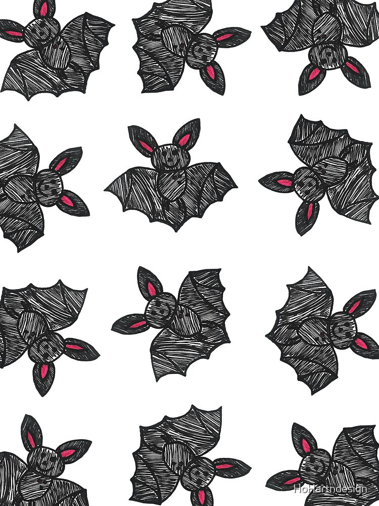 Hand-drawn bats artwork for Halloween by HoHartndesign