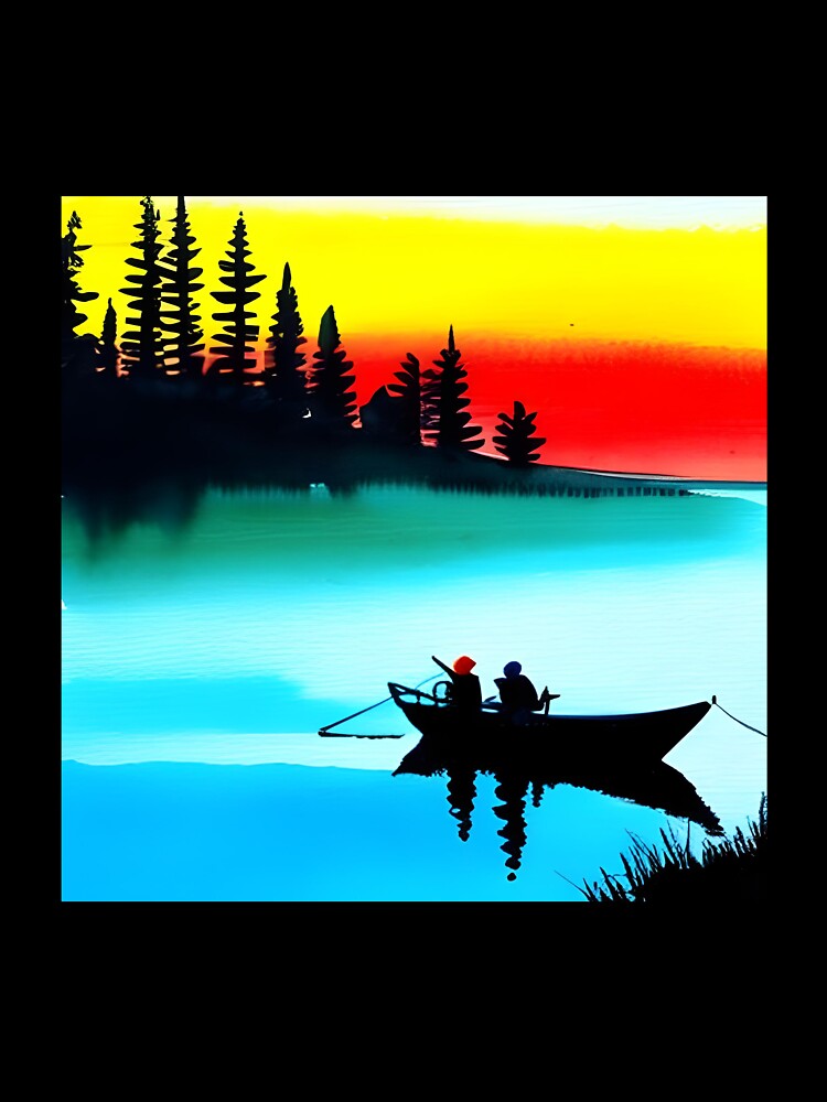 Watercolorsque Day Out on the Lake by PPerfectPrints