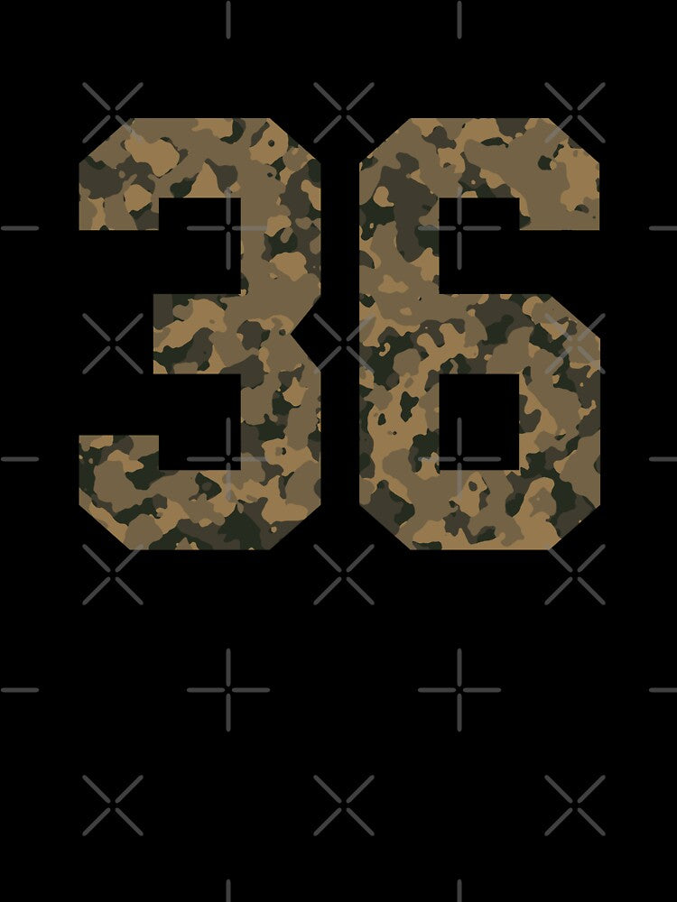 Army Camouflage Number 36 - Sports Numbers by NECHSTORE