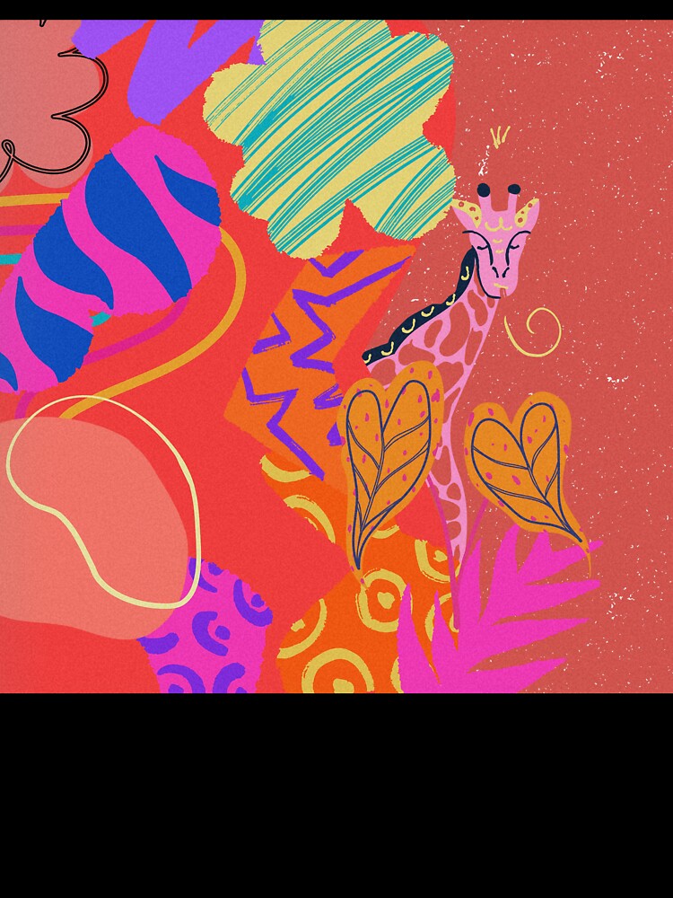Cute animals colorful floral by Abelievingheart