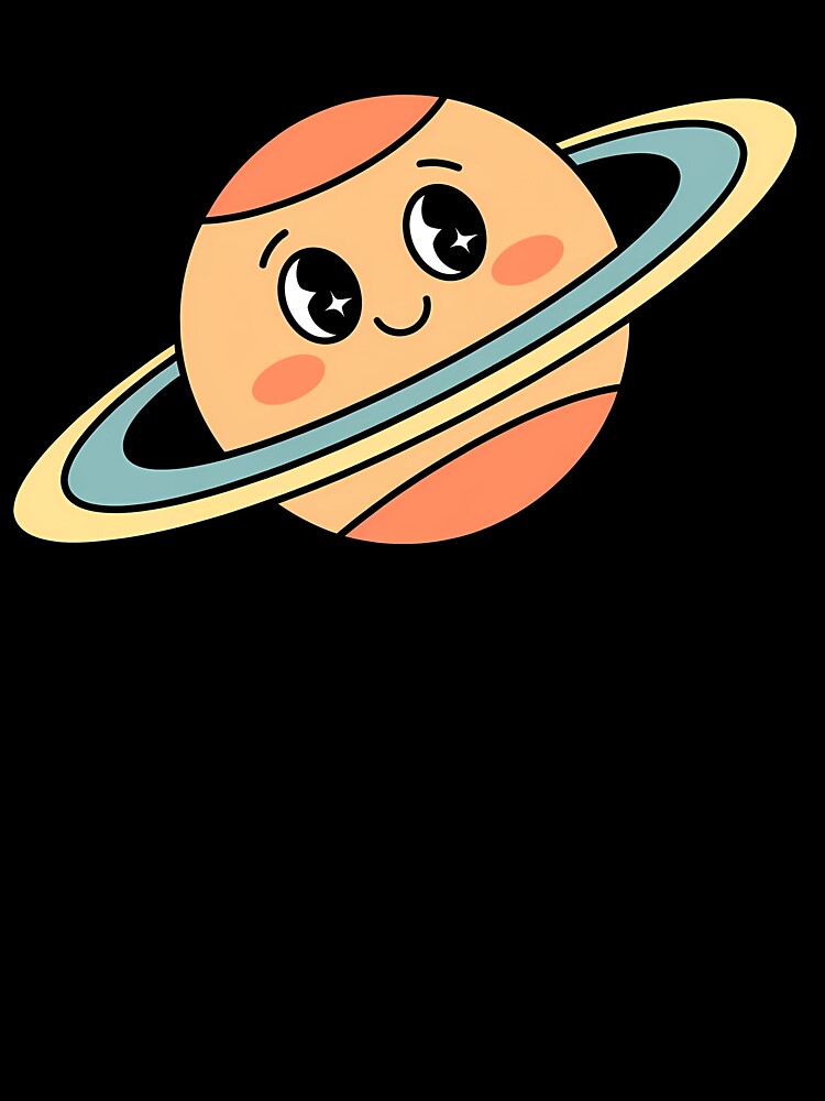 Aesthetic Vintage Pastel Saturn – Groovy Cute Planet by MarJul