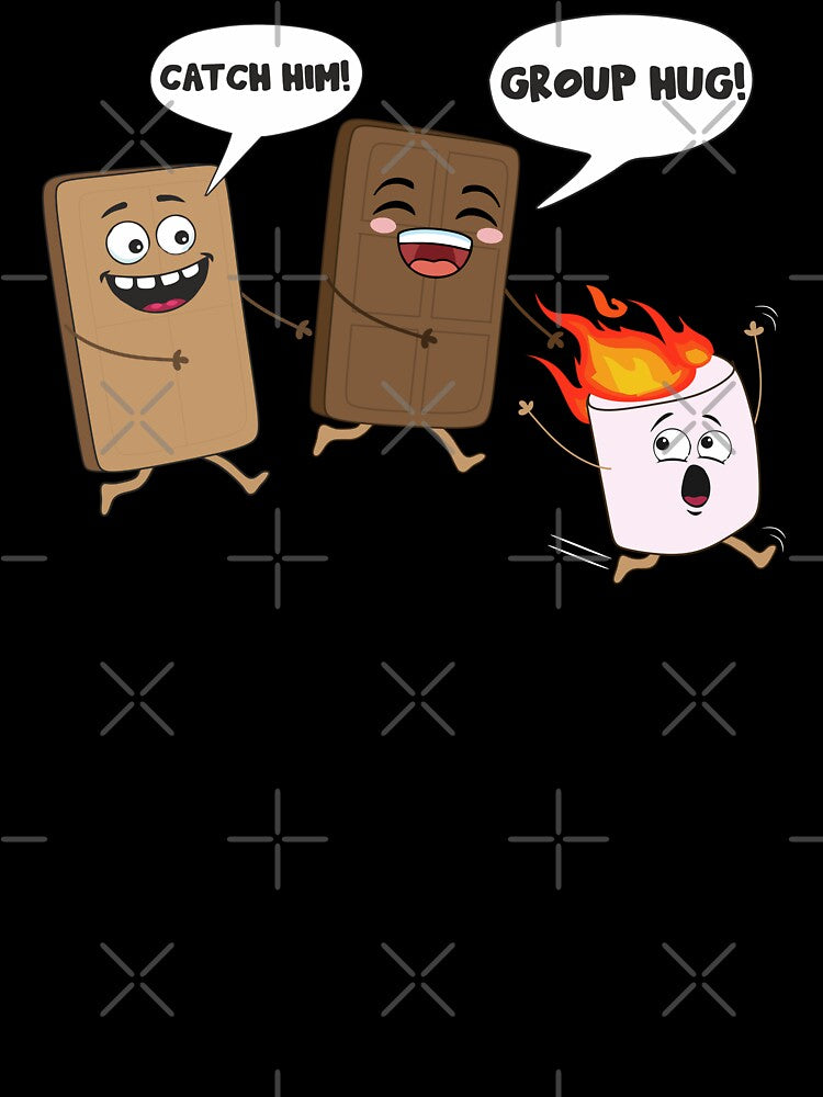 Smores S'mores Roasting Marshmallow Camping Food Lover Bonfire Group Hug Funny by alenaz
