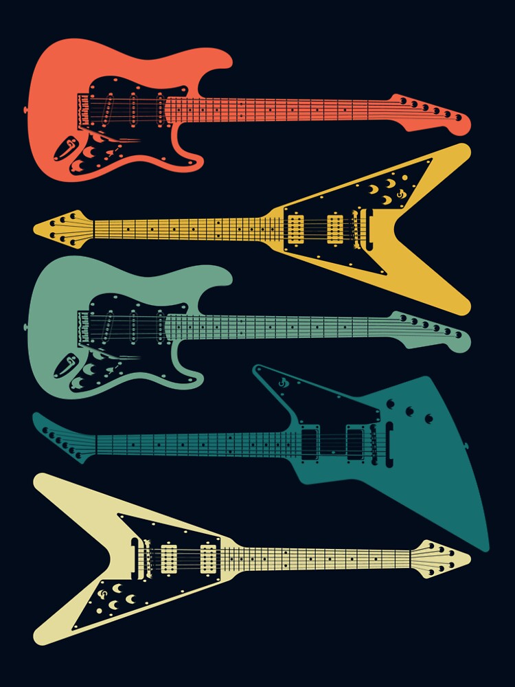 guitar music retro Vintage 80s by EcchiWaifuShop