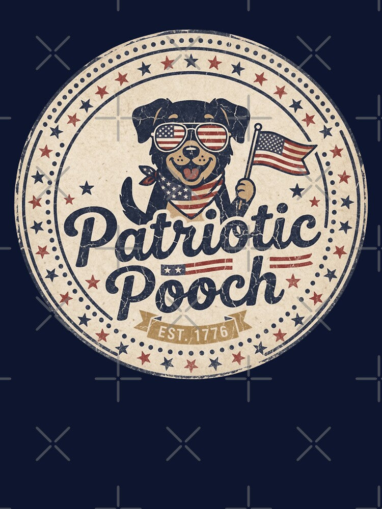 Patriotic Pooch | Patriotic Dog Shirt | 4th of July Dog Design by KelliesGrafix