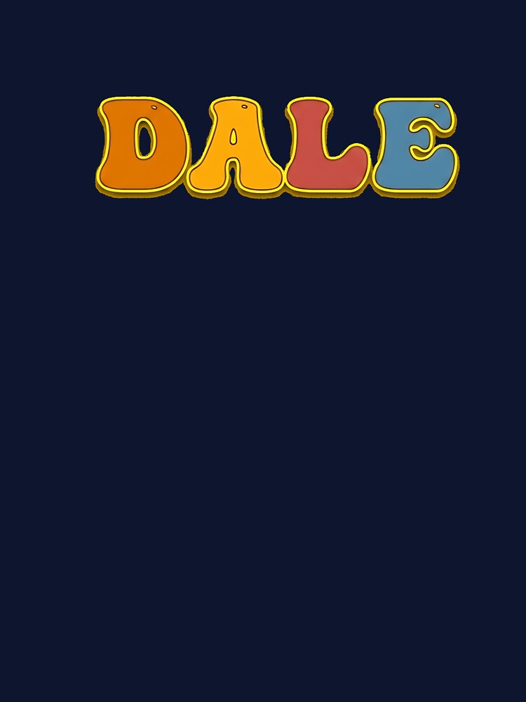 ❤️ Dale Personalized Name Wavy Retro Shirt, Coffee Mug, Sticker Gift by HelixPedia