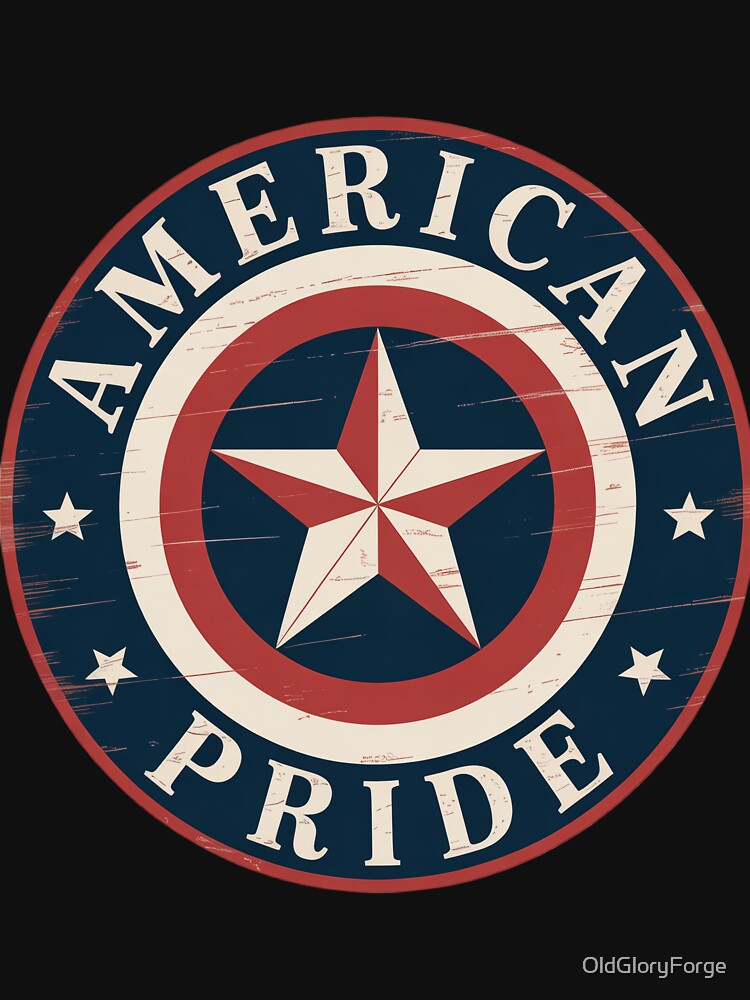 American Pride Circular Crest – Modern Patriotic USA Emblem by OldGloryForge