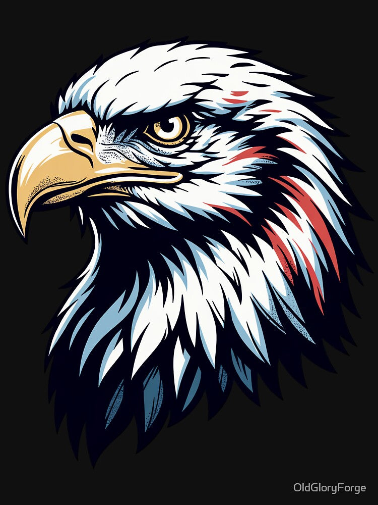 American Eagle Vector Emblem Patriotic Eagle Head by OldGloryForge