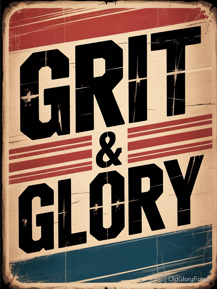 GRIT & GLORY – Rugged Retro Americana Typography by OldGloryForge