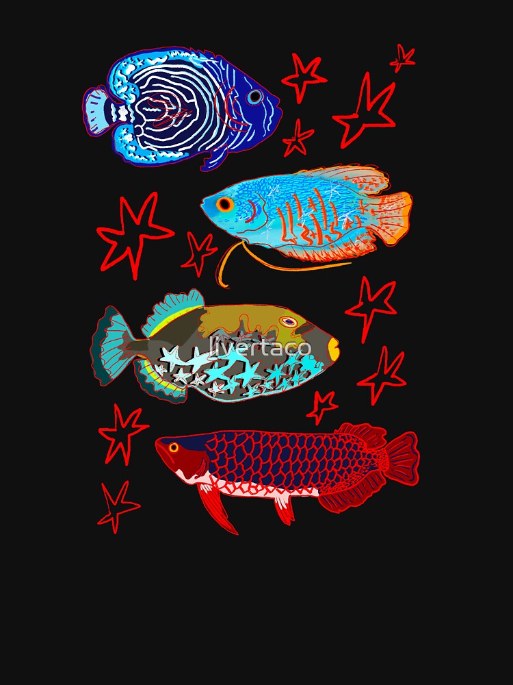 Four Colorful Fish by LivvTown