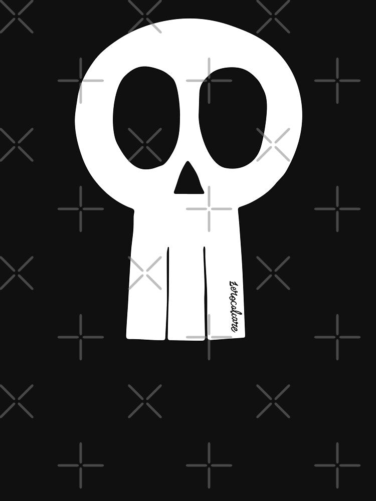 Zerocalcare Inspired Hand-Drawn Skull T-Shirt Design by EM DESIGN STUDIO