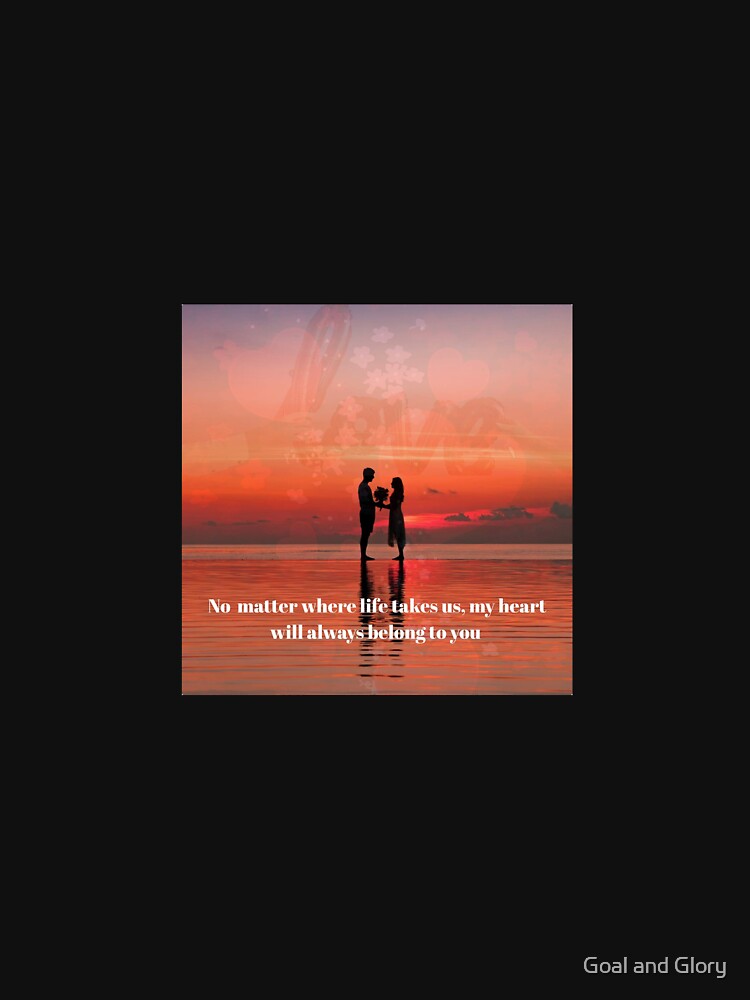 Romantic Sunset Couple Love Quote by Goal and Glory