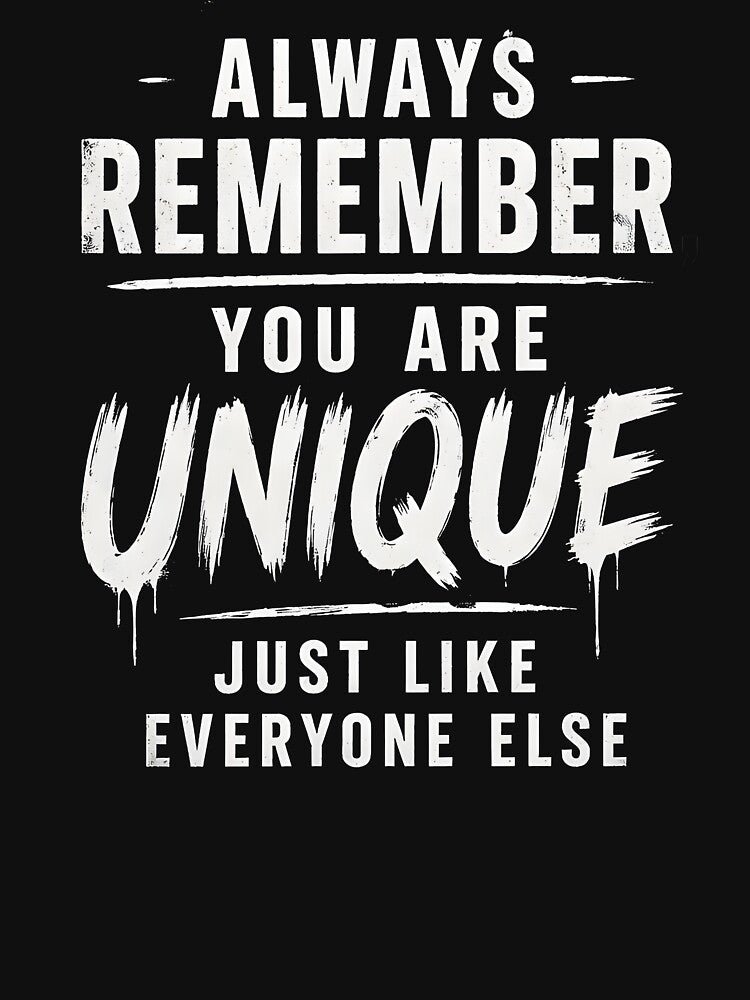 Always Remember You Are Unique Just Like Everyone Else Gift by Martin's_Design