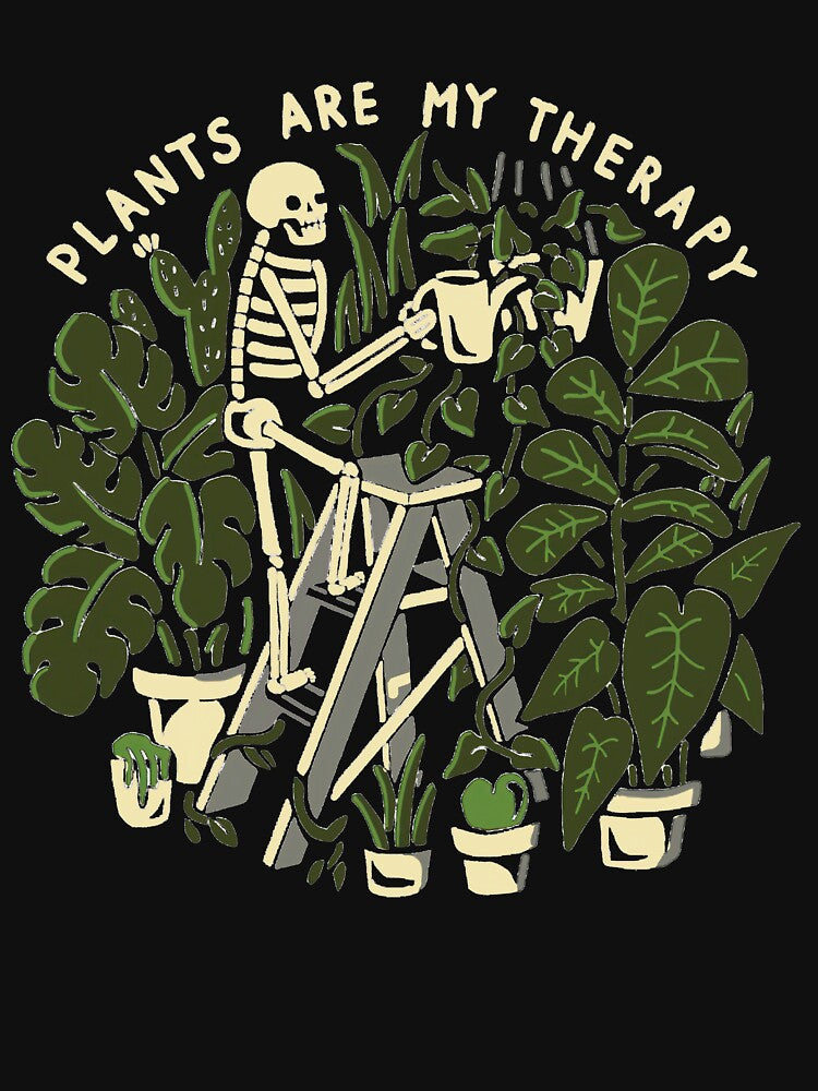 Plants are my therapy skeleton by AngelJames
