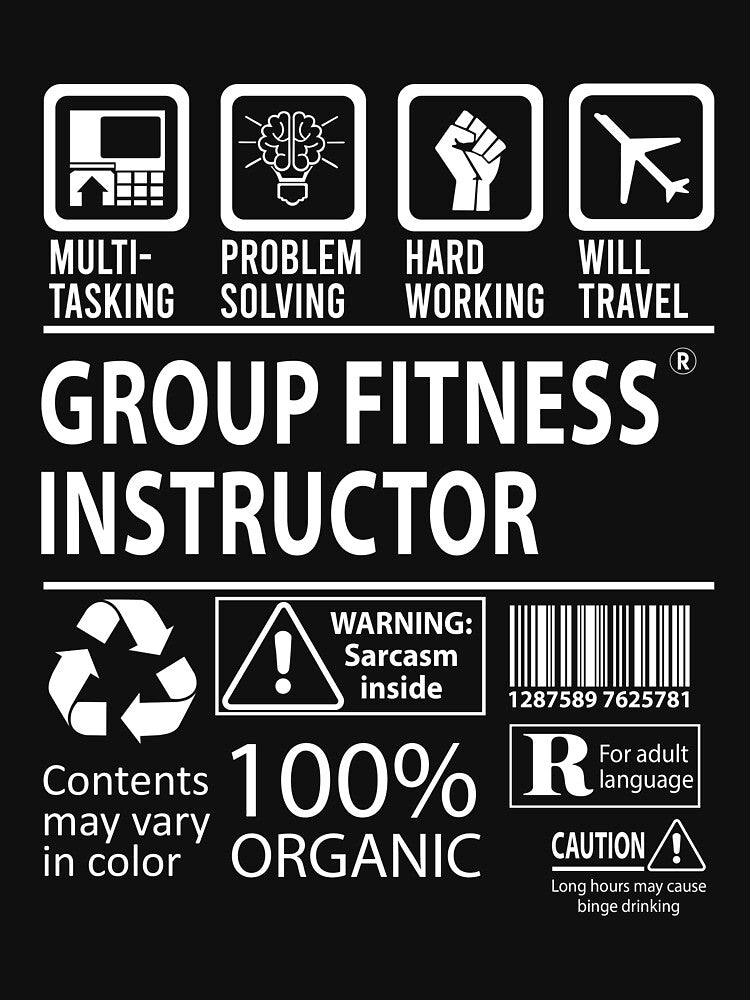Group Fitness Instructor T Shirt - MultiTasking Certified Job Gift Item Tee by andahanson