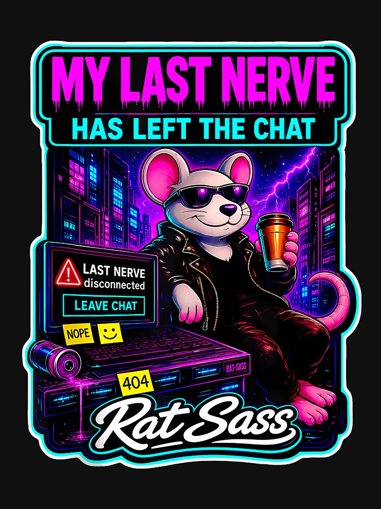 My Last Nerve Has Left The Chat Retro Cyberpunk Tank Top by KristineLi