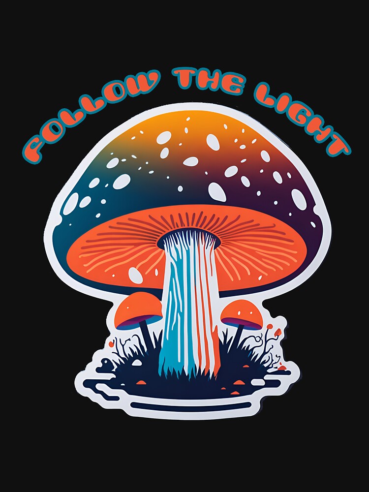 Follow the light mushroom Tee by ZenStickConcept