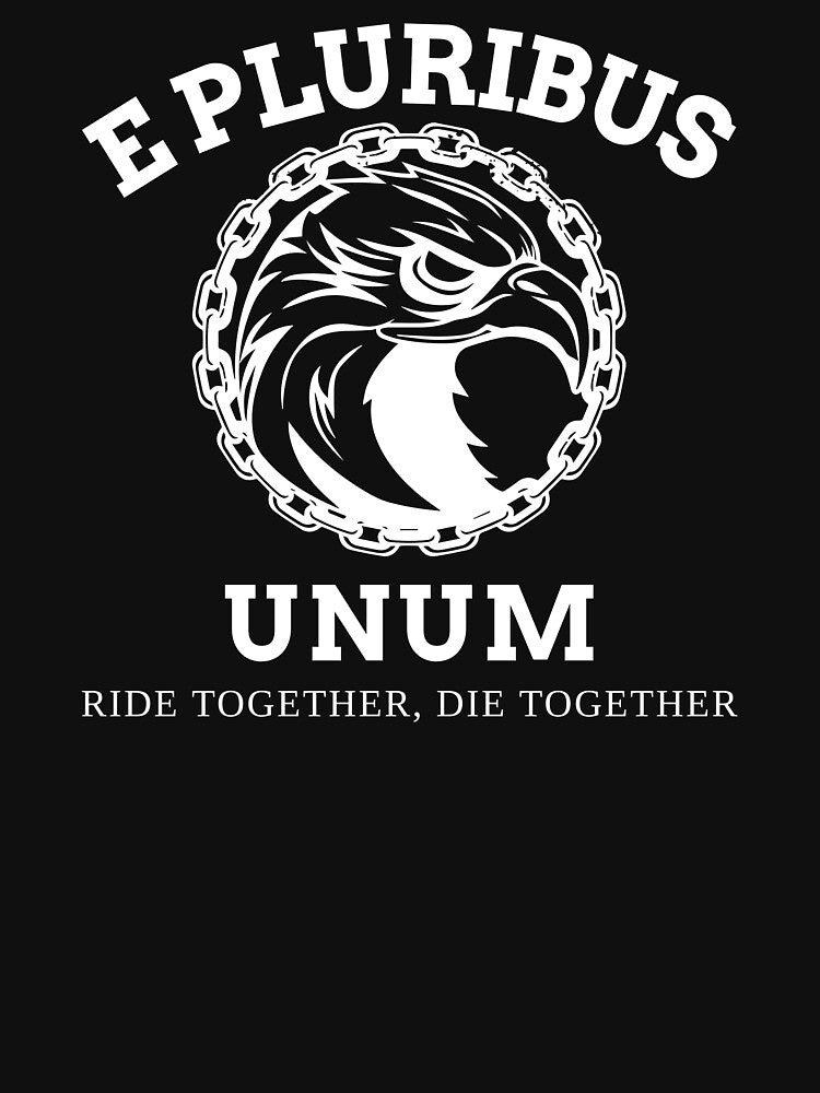 American Patriot E Pluribus Unum Bald Eagle Ride Together print by jakehughes2015