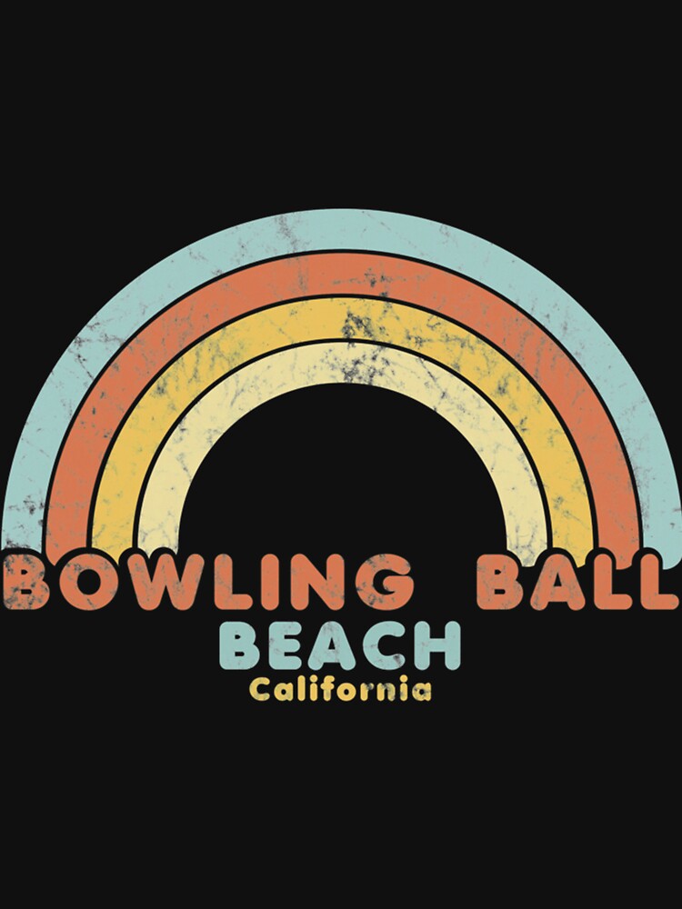 Bowling Ball Beach Usa Retro Classic T-Shirt by pkelseysi