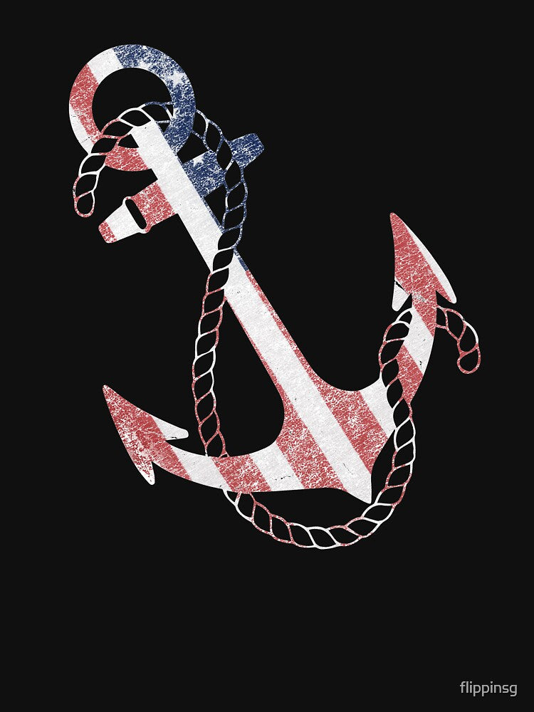 Vintage USA Flag Anchor by flippinsg