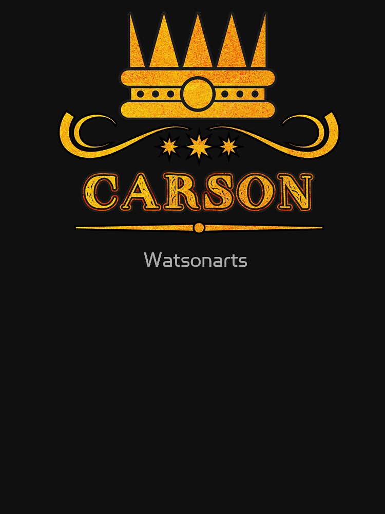 Carson Personalized Funny & Unique Custom Name Design for Men, Teens, and Boys by Watsonarts