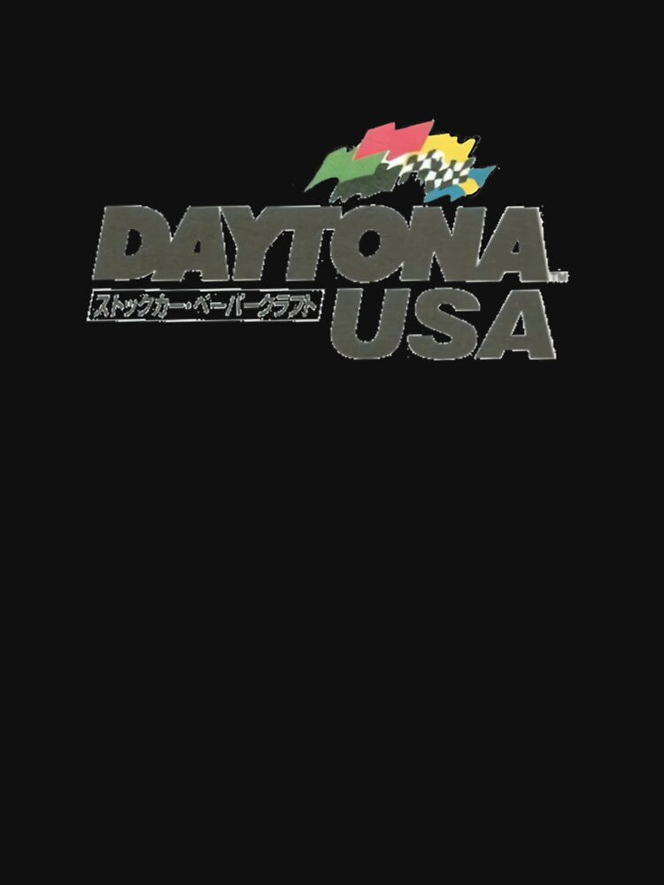 Daytona USA Retro Logo Sega Classic T-Shirt by Hibaeeb
