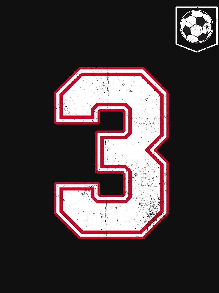 Soccer player Jersey number 3 Soccer Fans by BernoNickel