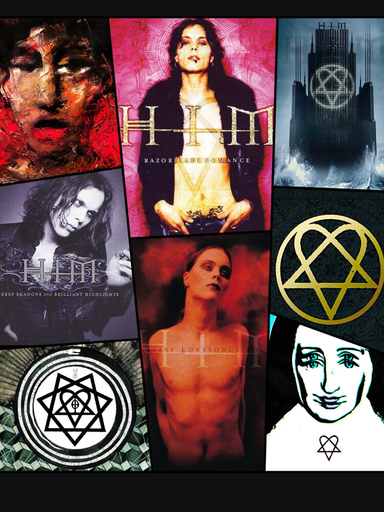 Him Band Album Cover Collage Heartagram Ville Valo Cover by OnTheRunFinds