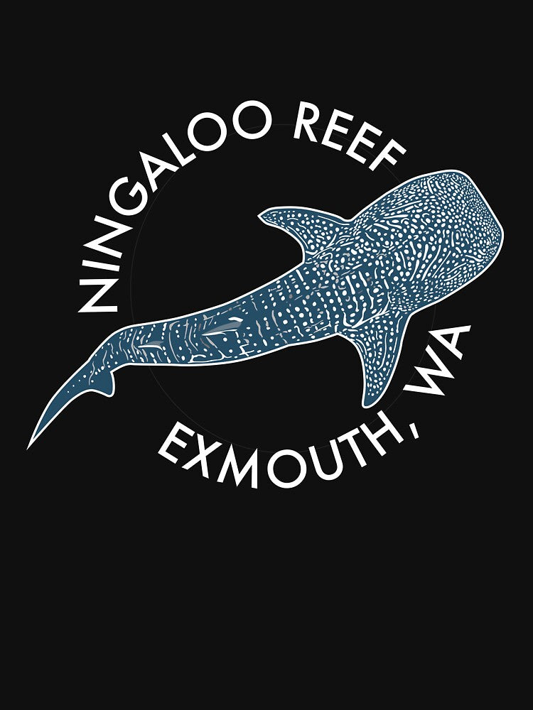 Ningaloo Reef - WHale Shark - Dark Tshirt Design by SeaLarkArt