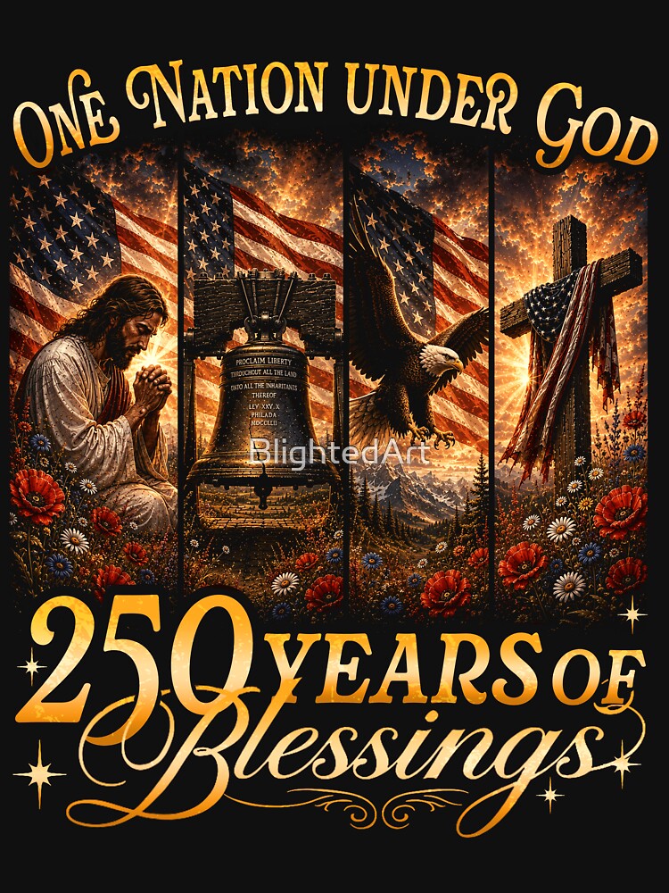One Nation Under God 250 Years 250Th Anniversary Usa by BlightedArt