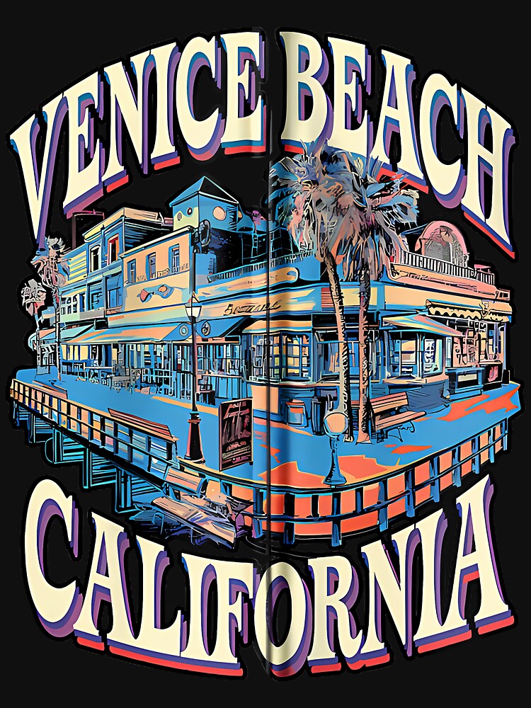 Retro Venice Beach West Coast Logo Shirt by GreggRoss