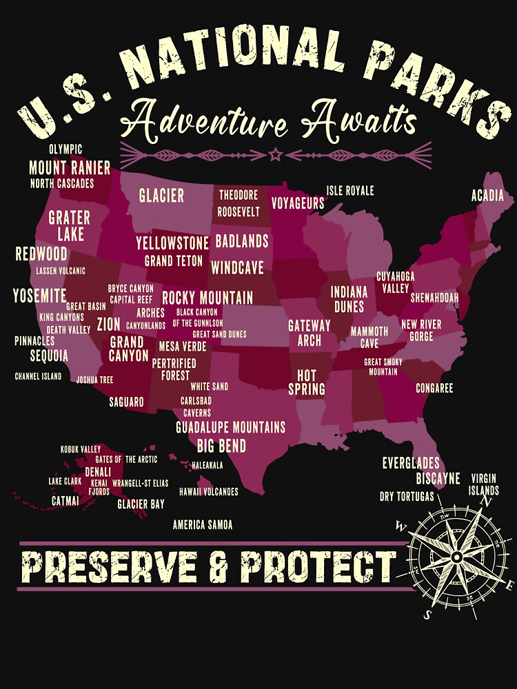 usa map national parks list by schoolofbullies