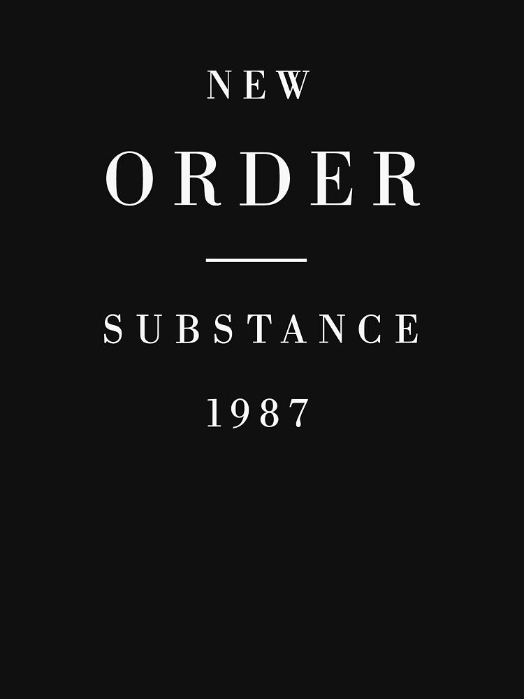 New Order Substance white logo by dsgfx