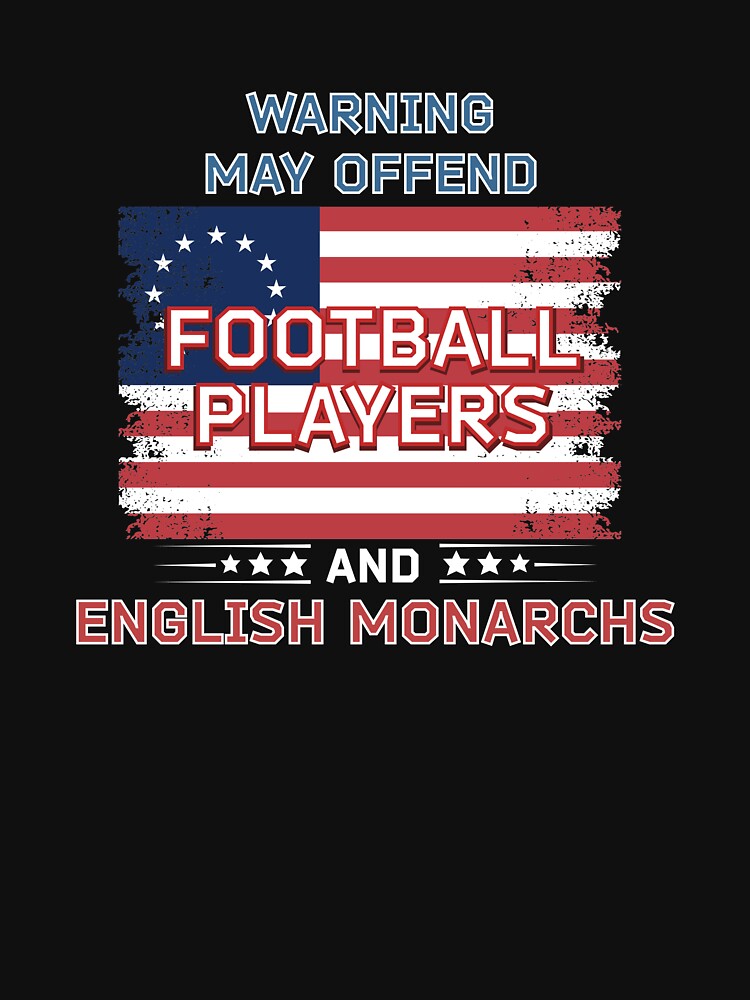 Funny Betsy Ross Flag Warning May Offend Football Players print by jakehughes2015