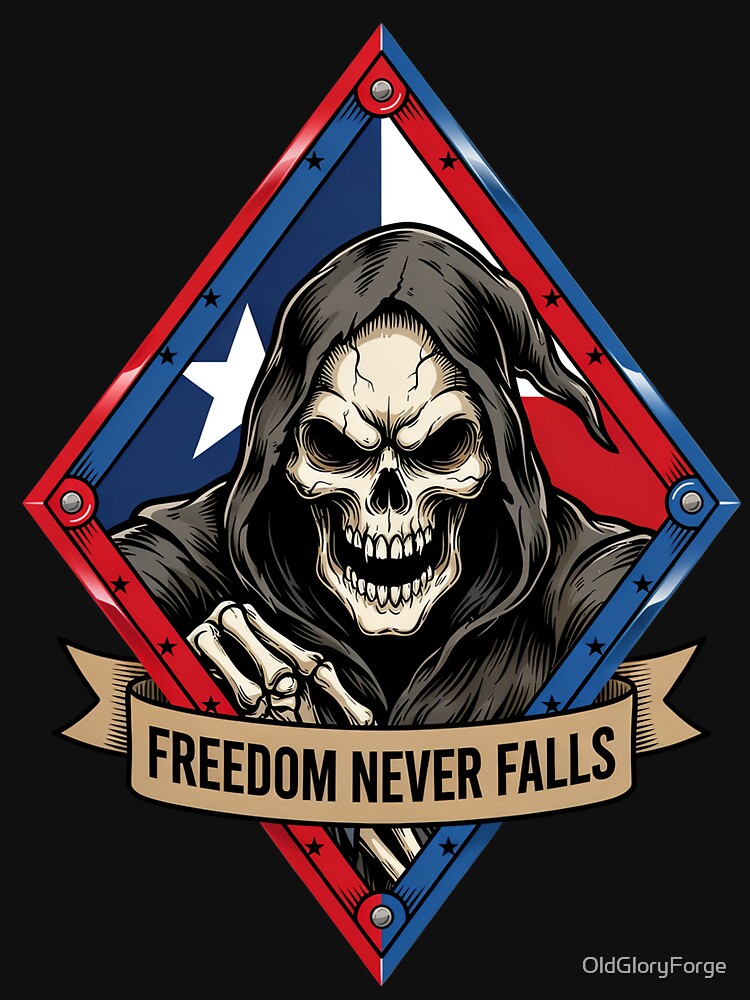 Freedom Never Falls Grim Reaper Emblem by OldGloryForge