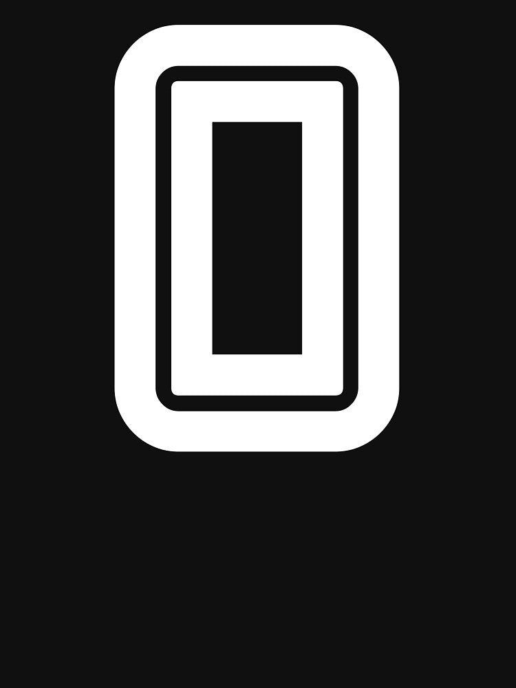 No. 0 / Player Number Zero / Football Player Number 0 (White on Red) by STUDIO-72