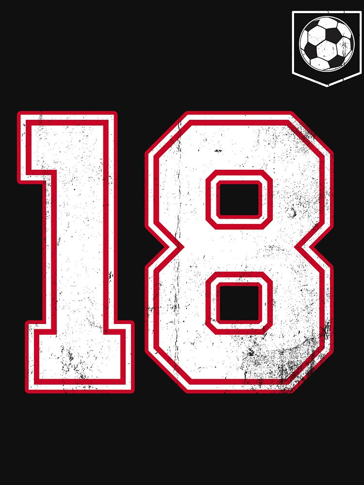 Soccer player Jersey number 18 Soccer Fans by BernoNickel