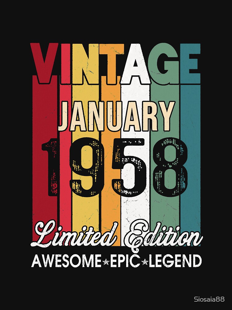 Vintage January 1958 Limited Edition 64th Birthday Gifts by Siosaia88