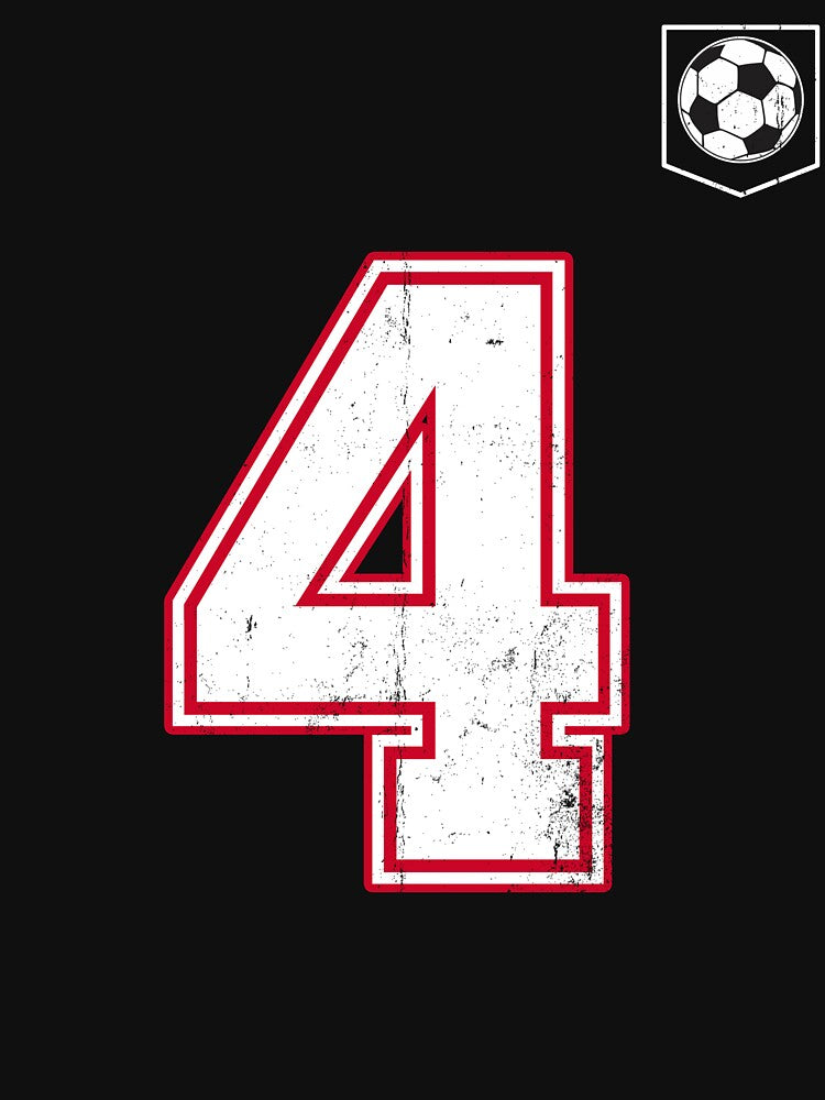 Soccer player Jersey number 4 Soccer Fans by BernoNickel